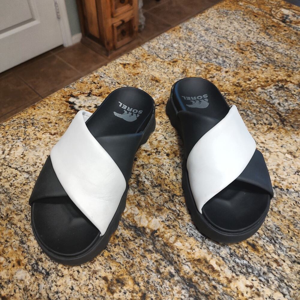 SOREL Women's NL5102-010 Slide Sandals Size 7.5 - Picture 3 of 12